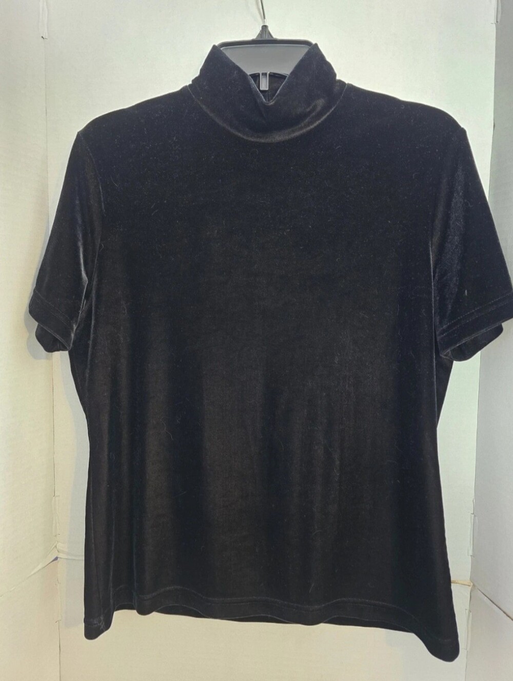 Rafaella Elegant Black Velvet Blouse